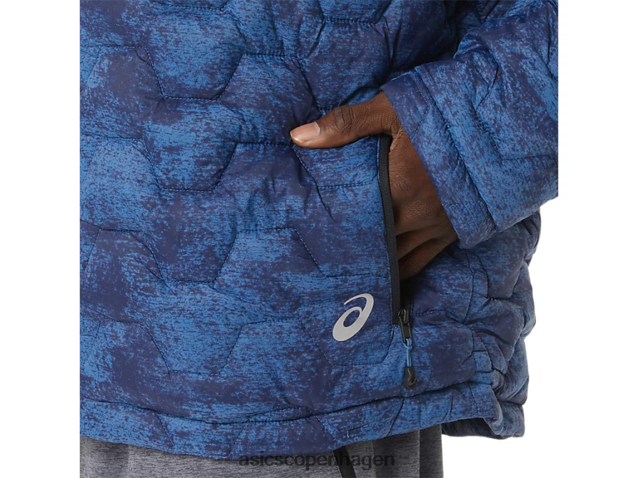 Asics ydeevne isoleret jakke tie dye blå print Z206F6808