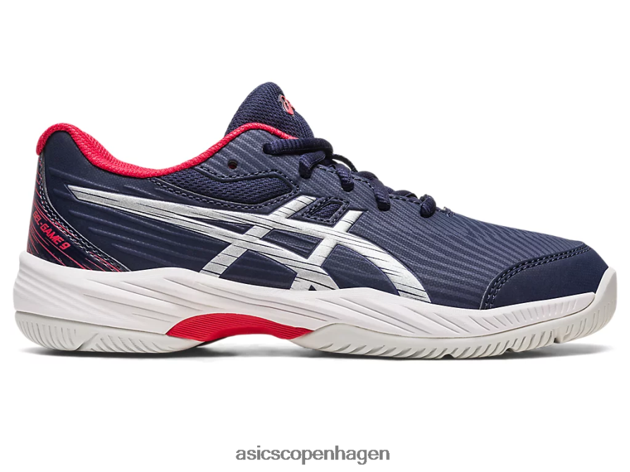 Asics gel-game 9 klasse skole midnat/rent sølv Z206F64273
