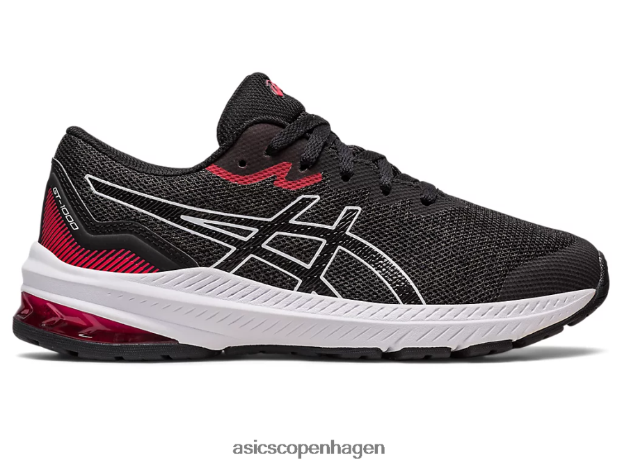 Asics gt-1000 11 klasse skole sort/elektrisk rød Z206F64255