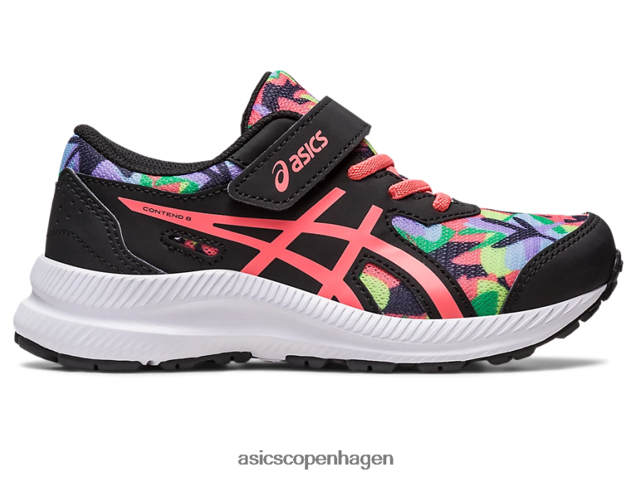 Asics kæmpe 8 førskole sort/papaya Z206F64249