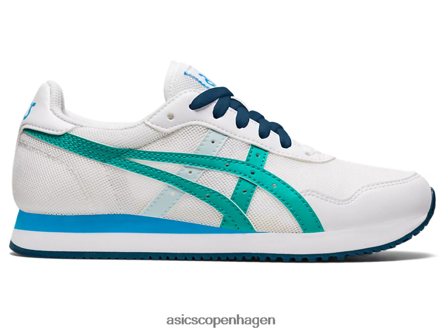 Asics tiger runner folkeskole hvid/baltisk juvel Z206F64479