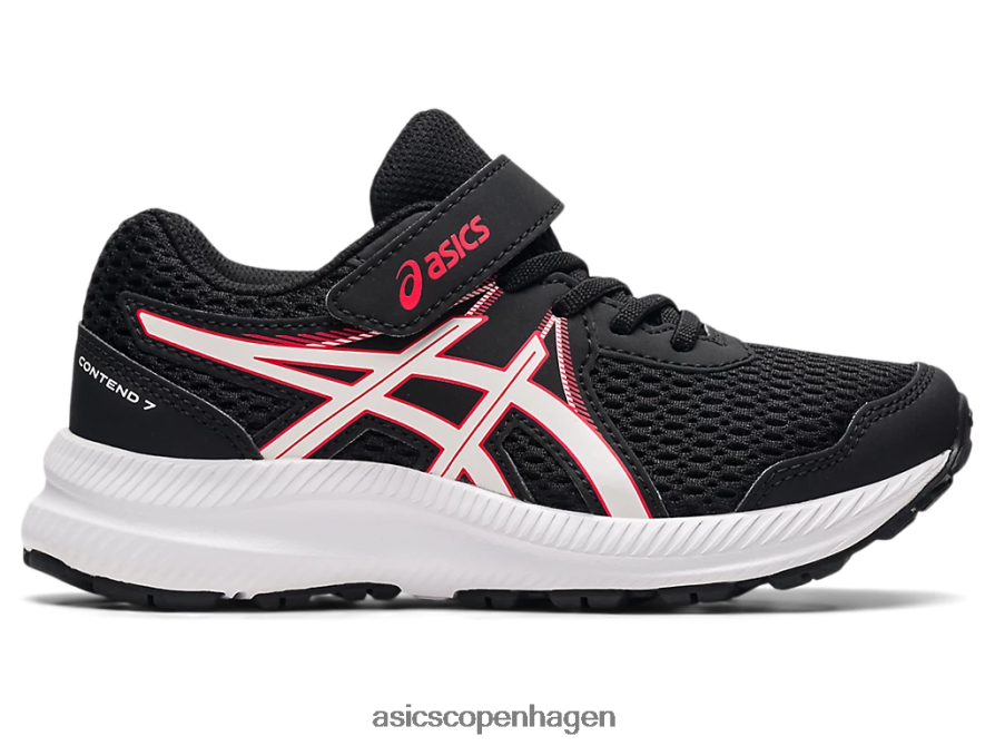 Asics kæmpe 7 førskole sort/elektrisk rød Z206F64512