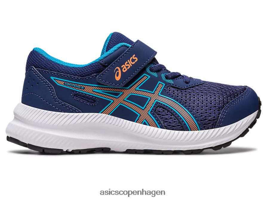 Asics kæmpe 8 førskole indigo blå/sol fersken Z206F64252