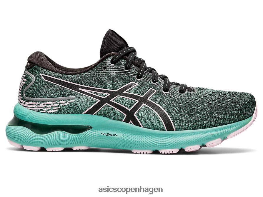 Asics gel-nimbus 24 sort/knap rosenrød Z206F63550