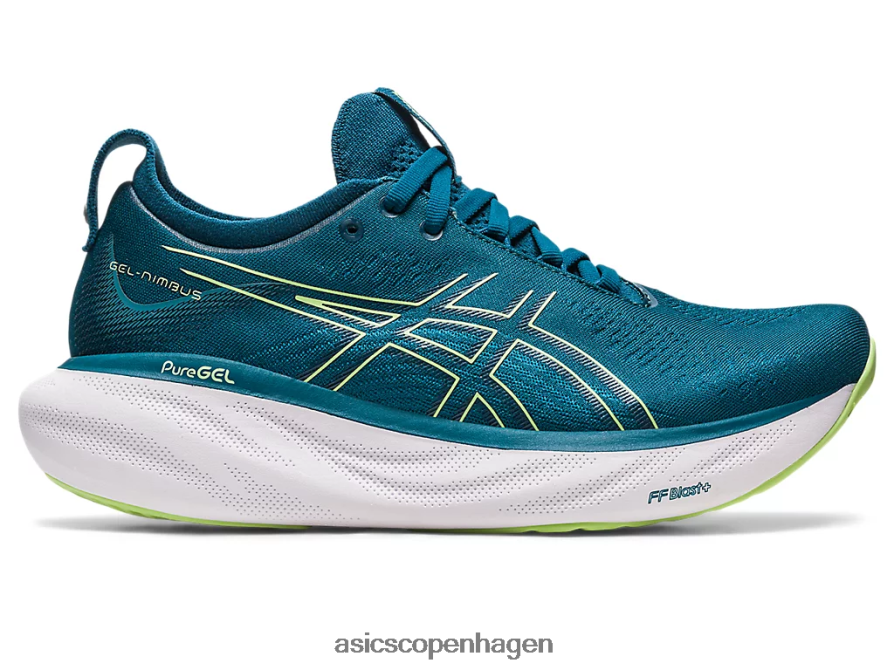 Asics gel-nimbus 25 blæk blågrøn/limegrøn Z206F62259