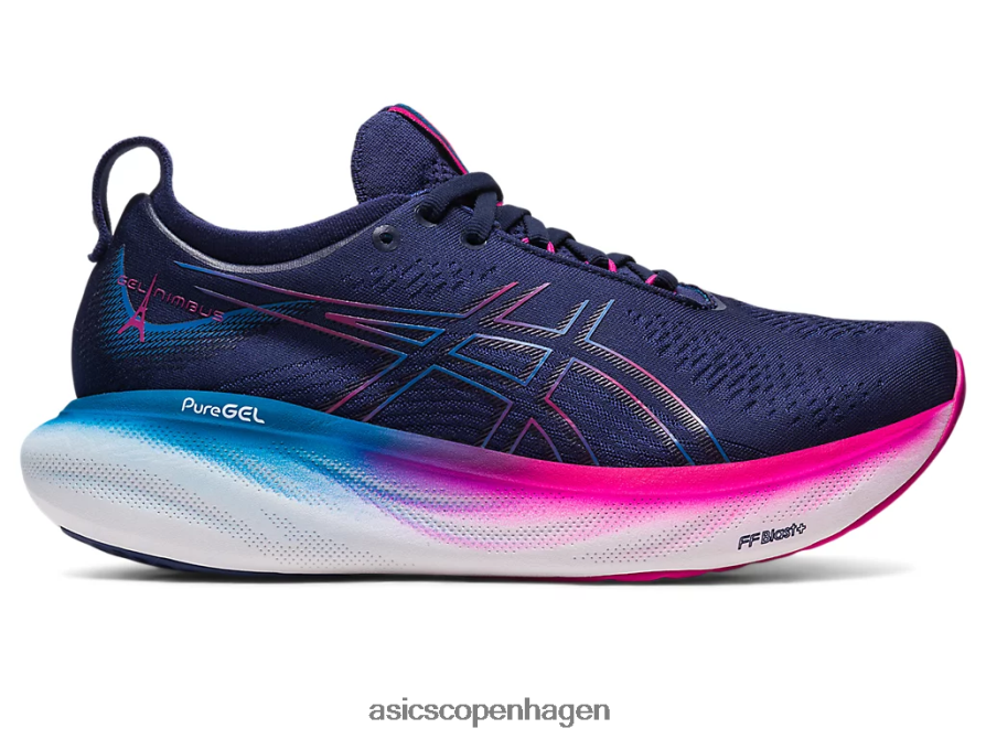 Asics gel-nimbus 25 indigo blå/pink rave Z206F62138