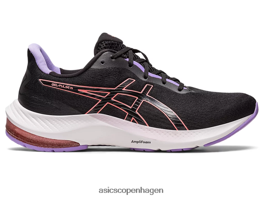 Asics gel-puls 14 sort/papaya Z206F62483