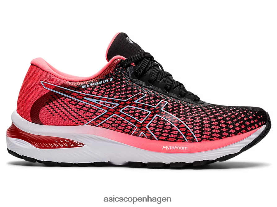 Asics gel-stratus 2 strik flammende koral/sort Z206F62663