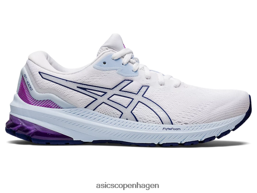 Asics gt-1000 11 bred hvid/dykke blå Z206F62878