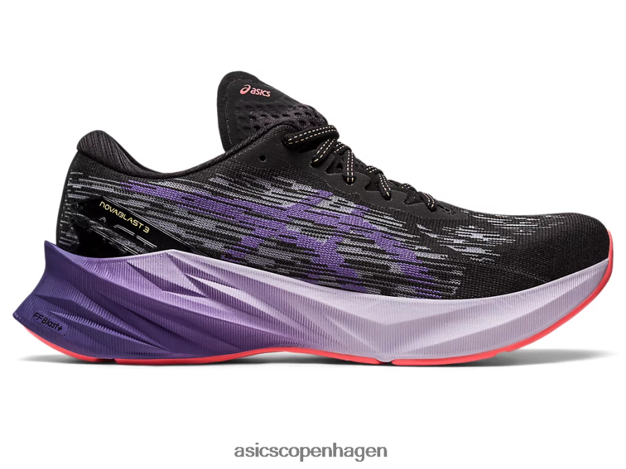 Asics novablast 3 sort/støvet lilla Z206F62460