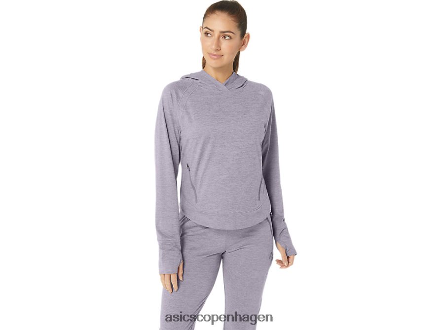 Asics tech po hættetrøje 2.0 skumringsviolet spacedye Z206F62351