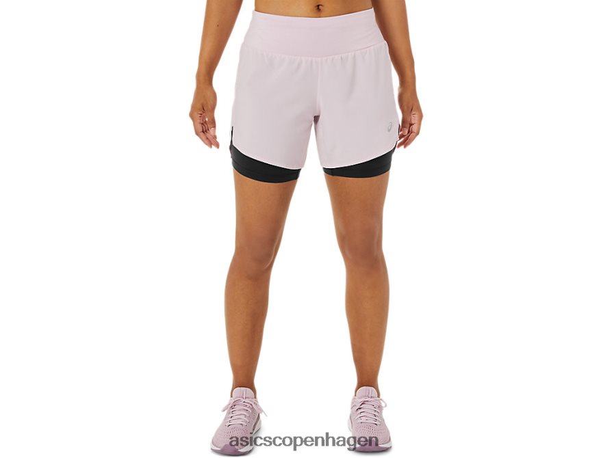 Asics vej 2-n-1 5.5i kort knap rose/performance sort Z206F63487