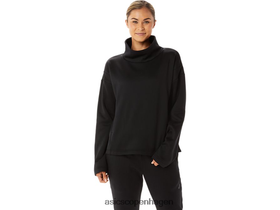 Asics børstet strik pullover ydeevne sort Z206F62911