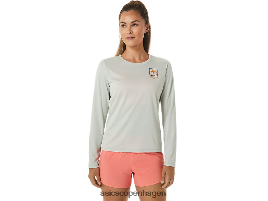 Asics fujitrail-logo langærmet top let salvie Z206F62476