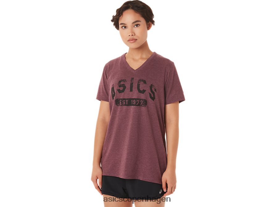 Asics kortærmet t-shirt fra 1977 med v-hals dyb sumplyng Z206F63421