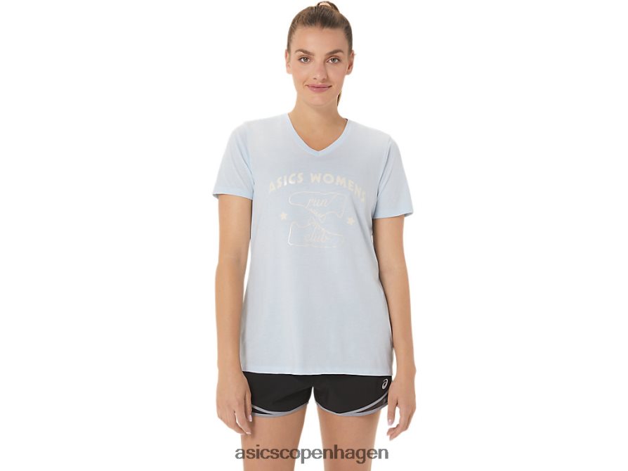 Asics løb klub v-hals blød himmel Z206F63066