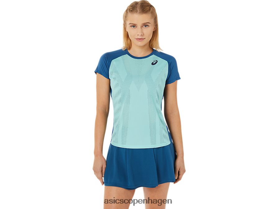 Asics match grafisk kortærmet t-shirt oasisgrøn/lys indigo Z206F63526