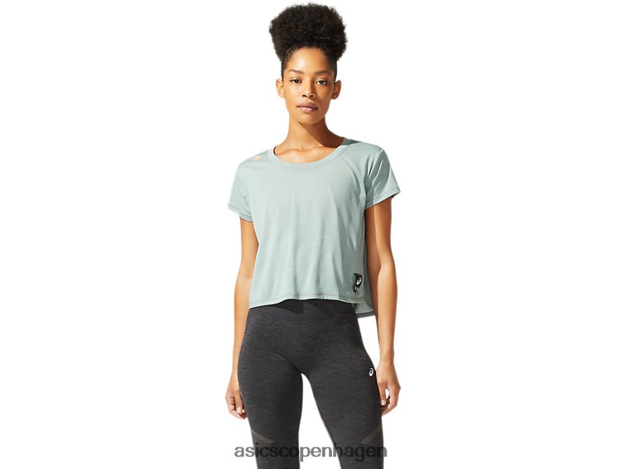 Asics sakura kortærmet crop top skifergrå Z206F63977