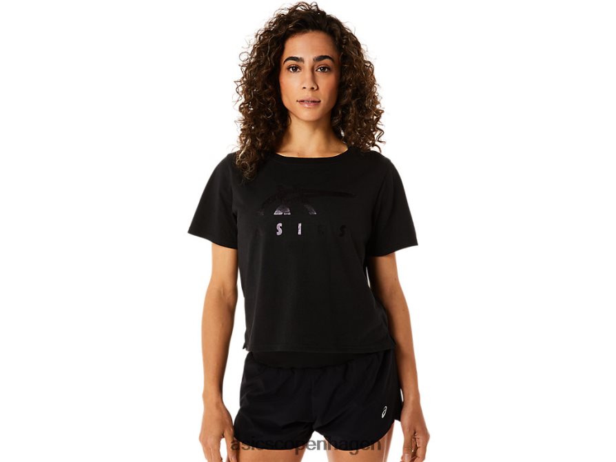 Asics striber kortærmet boxy t-shirt ydeevne sort Z206F62815