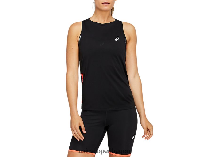 Asics fremtidig tokyo tank performance sort/solopgangsrød Z206F64130