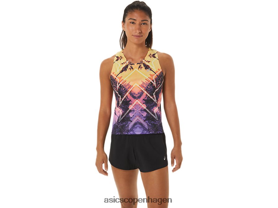 Asics maraton tank lys orange/orange pop/ametyst Z206F62316