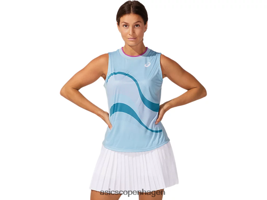 Asics match grafisk tank røg blå Z206F64045