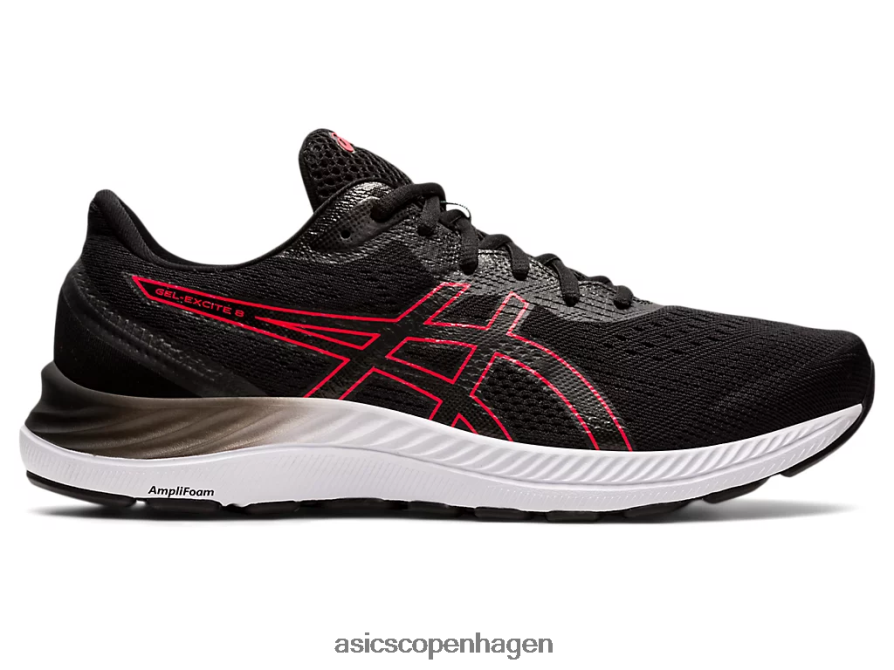 Asics gel-excite 8 sort/elektrisk rød Z206F61696