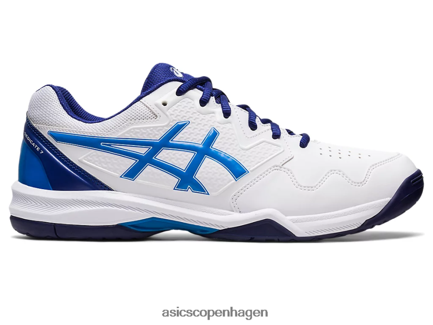 Asics gel-dedikeret 7 hvid/elektrisk blå Z206F61148