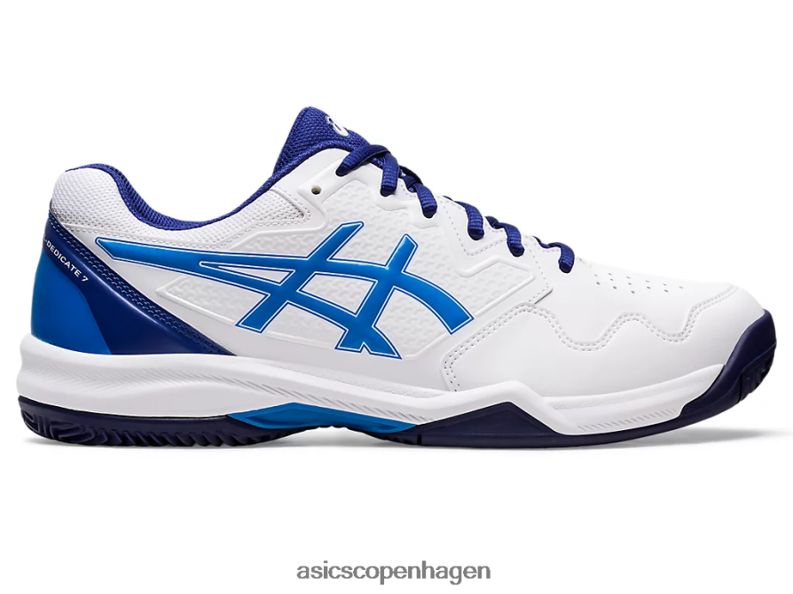 Asics gel-dedikeret 7 ler hvid/elektrisk blå Z206F61147
