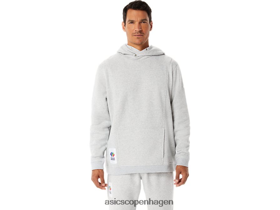 Asics m søndag fleece hættetrøje wch lysegrå lyng Z206F61284