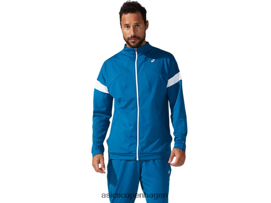 Asics træningsjakke dybhavsblågrøn/brillant hvid Z206F61796