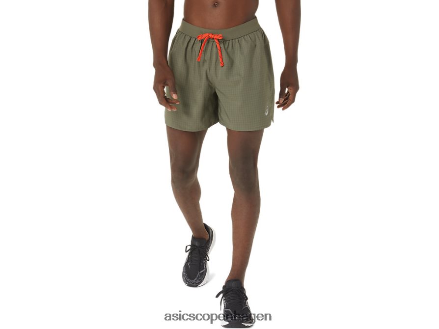 Asics fujitrail logo kort kappe grøn Z206F61075