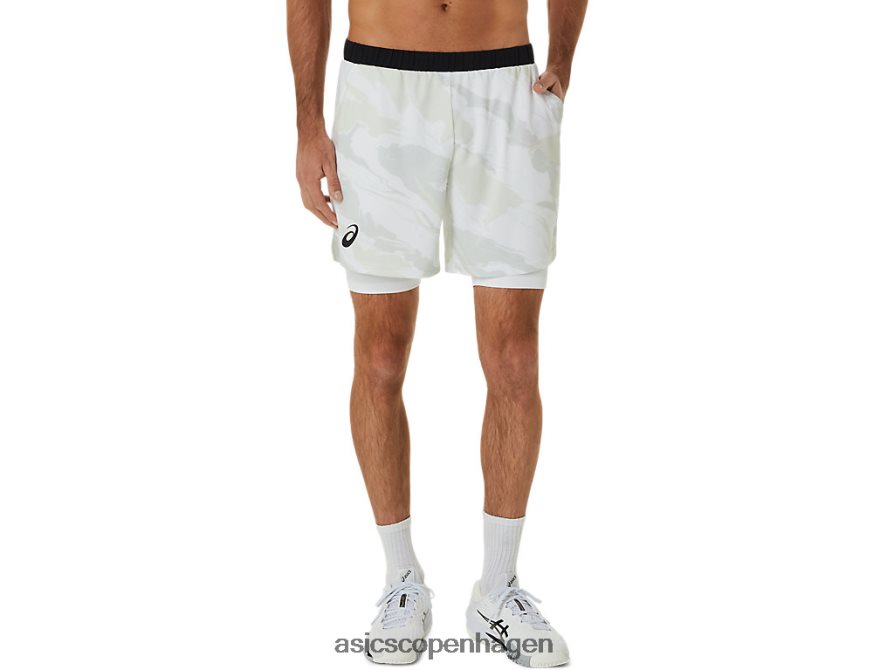 Asics match grafik 7 kort sagt strålende hvid Z206F6476