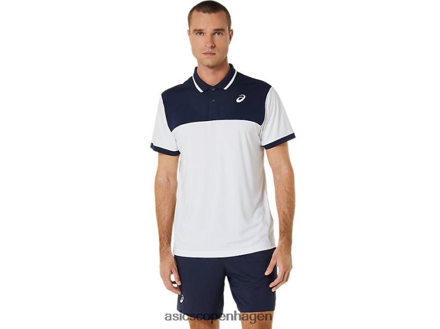 Asics domstol poloshirt strålende hvid/midnat Z206F6548