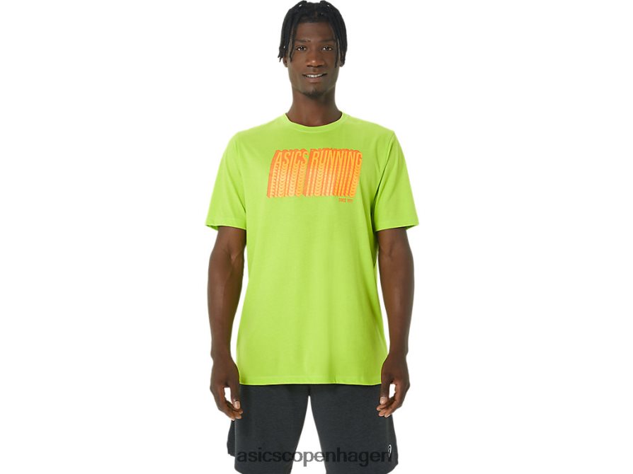 Asics lang abstrakt logo-t-shirt limeskal Z206F61033