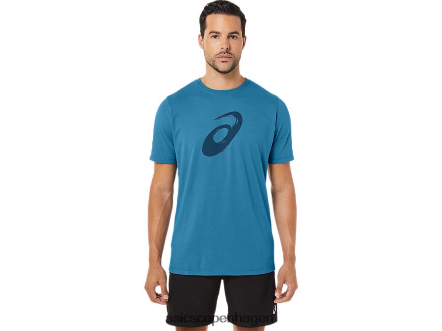 Asics malerpensel kortærmet t-shirt ø blå lyng Z206F672