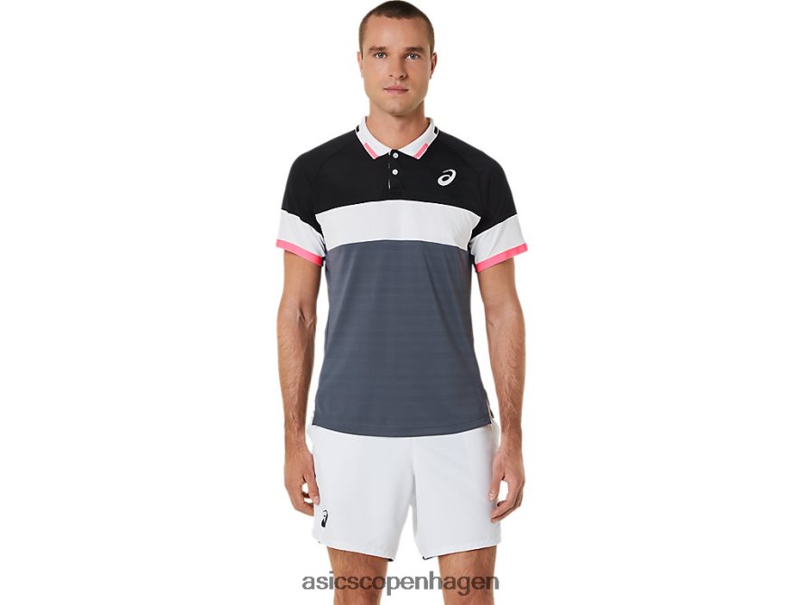 Asics match poloshirt performance sort/bæregrå Z206F6564
