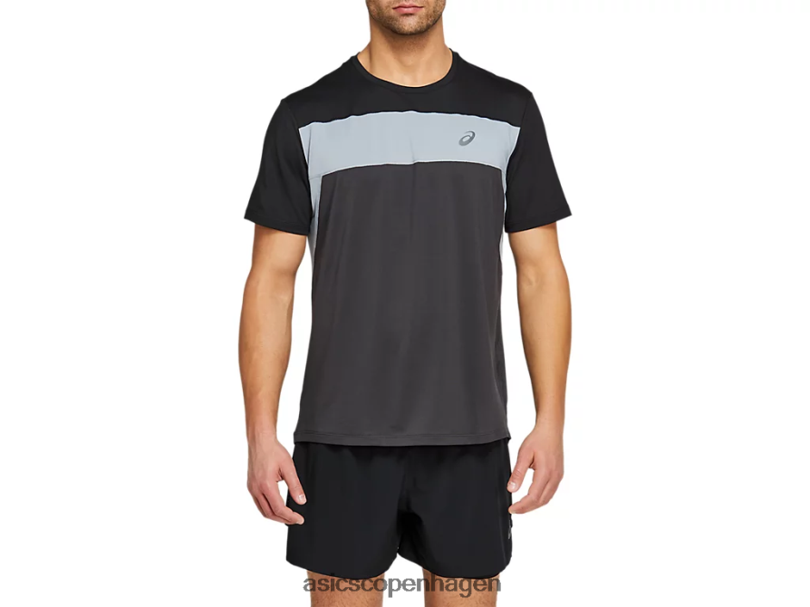 Asics race kortærmet top grafitgrå/performance sort Z206F62052