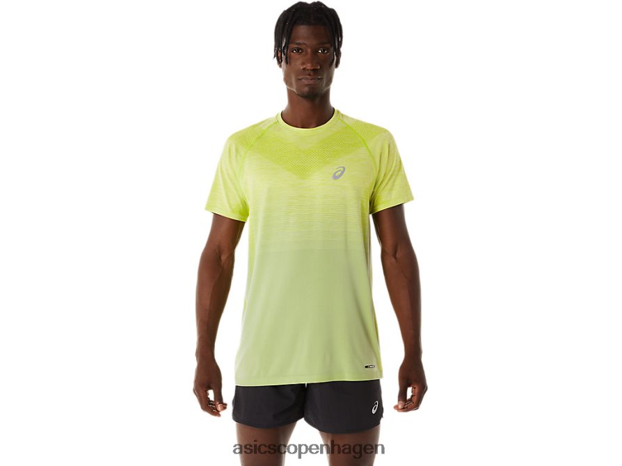 Asics sømløs kortærmet top let salvie/limeskal Z206F627