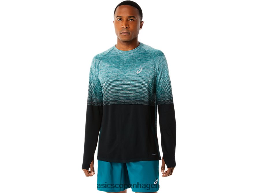 Asics sømløs langærmet top fløjlsfyr/performance sort Z206F6862