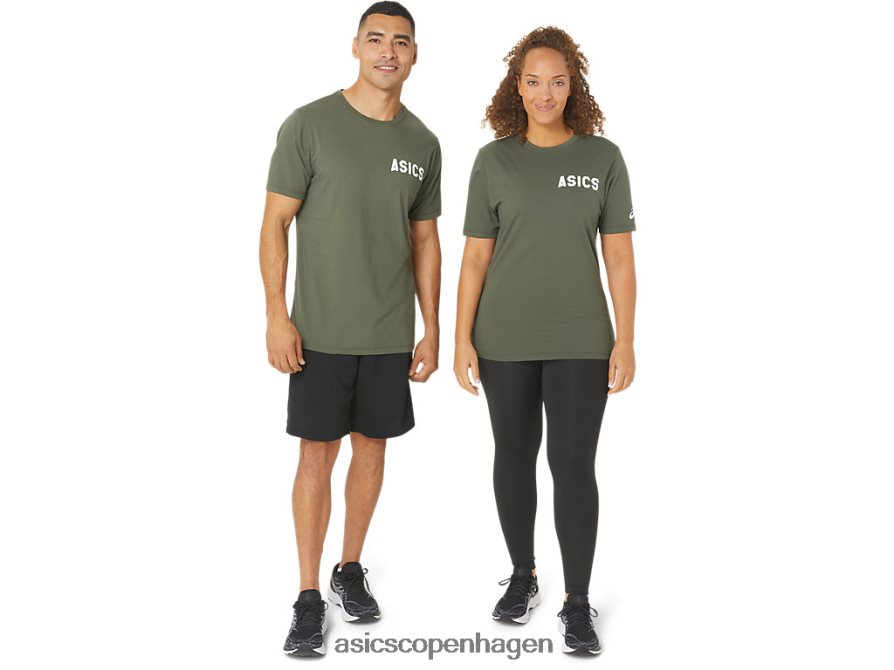 Asics striber solopgang t-shirt oliven lærred Z206F6787