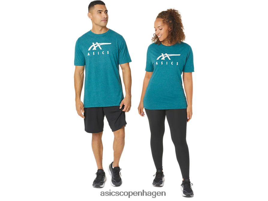 Asics stribet kortærmet t-shirt fløjlsfyrlyng Z206F6802