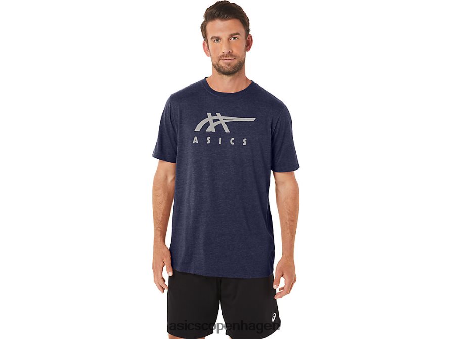 Asics stribet kortærmet t-shirt ærtelyng Z206F623