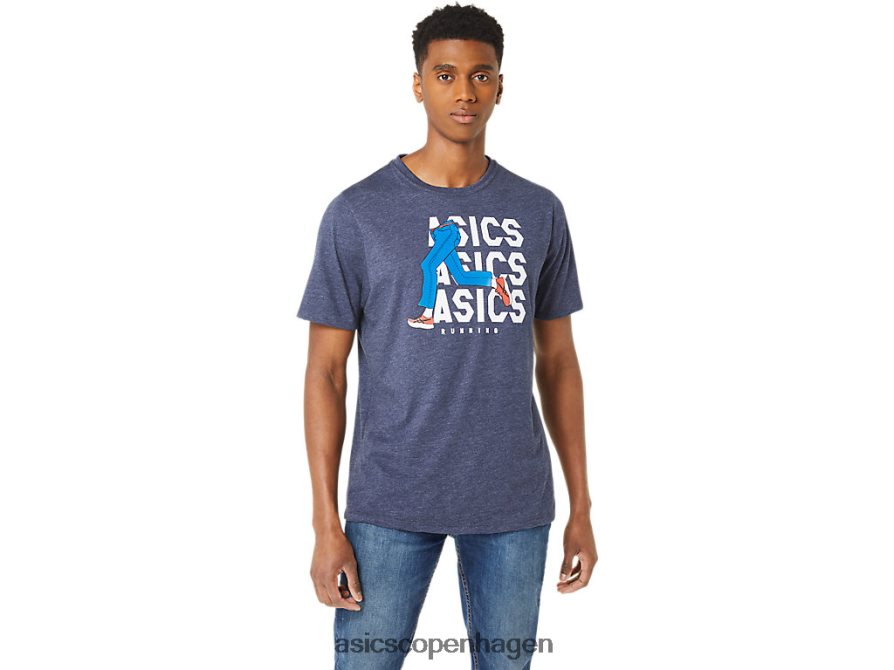Asics unisex blue jean mile crew t-shirt ærtelyng Z206F625
