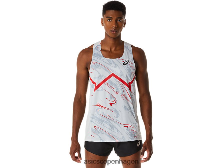 Asics cj-line let singlet gletsjergrå/elektrisk rød Z206F6276