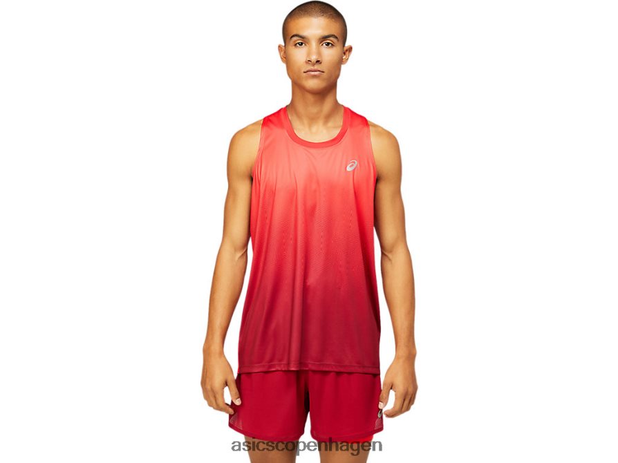 Asics kasane singlet elektrisk rød/burgunder Z206F61798