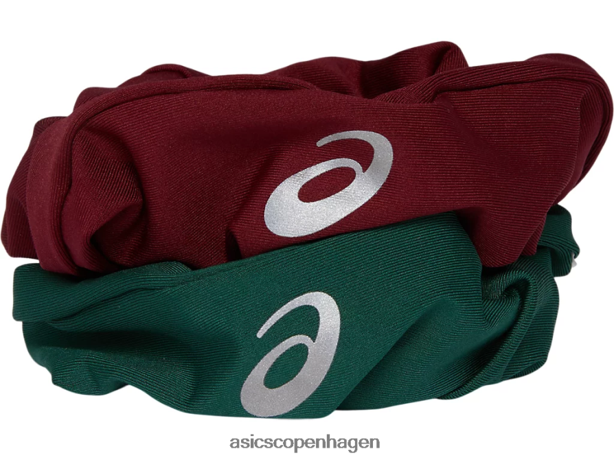 Asics den nye stærke genbrugte scrunchie kardinal/skovgrøn Z206F62993